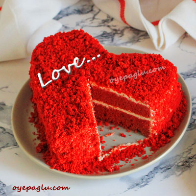 romantic dp for whatsapp red heart cake