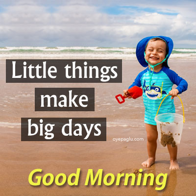 Little things make big days good morning images with quotes