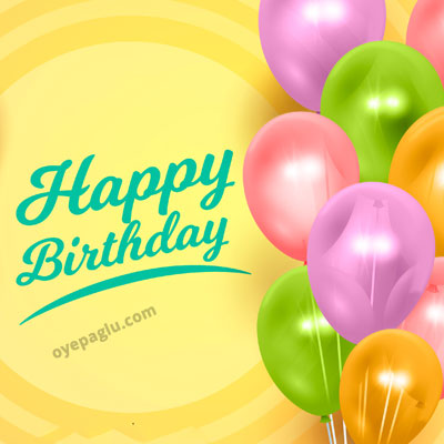 colourfull balloons happy birthday image