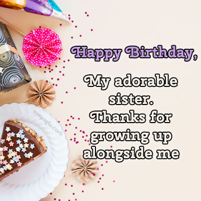 my adorable sister happy birthday sister image