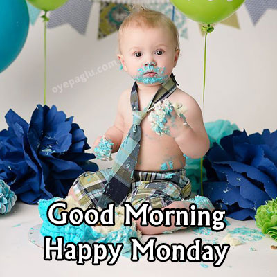 shocked baby with night party good morning monday image