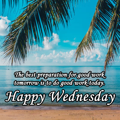 Beautiful outdoor beach and sea Wednesday blessings images