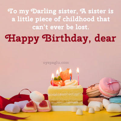 To my darling sister happy birthday sister image