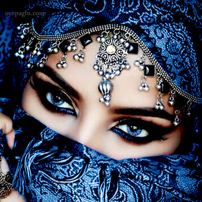 blue eyes muslim girls dp