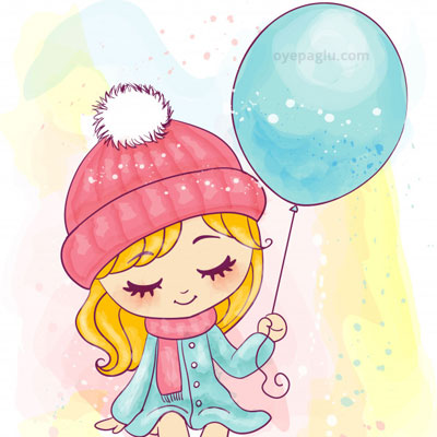 cute girl with balloon stylish dp