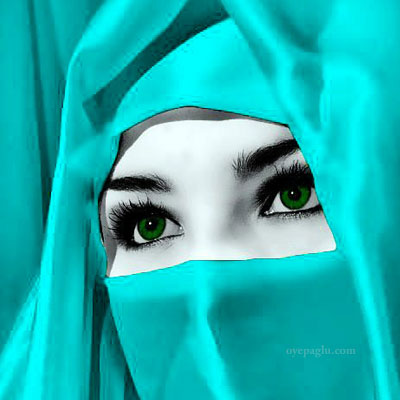 green eyes muslim girls dp