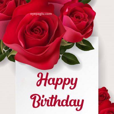 Happy Birthday pictures with flowers rose free download