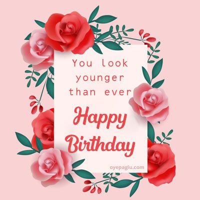 Download Pink And Red Roses Birthday Message Picture