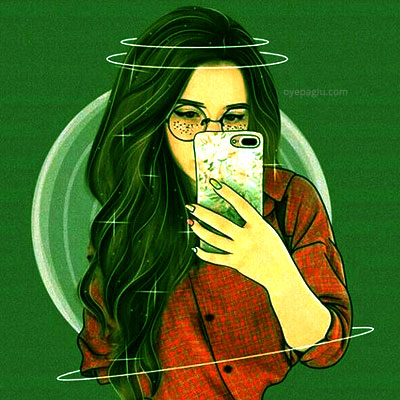 selfi girl Stylish dp