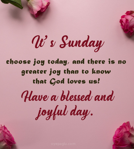 have a blessed sunday my love