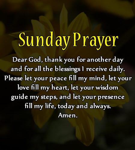 sunday prayer blessings