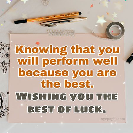 wishing you the best of luck