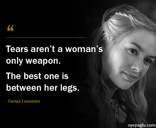 Tears are not a womans only weapon