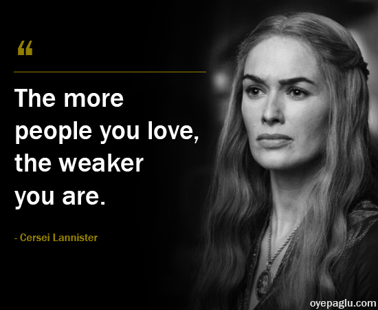 The more people you love the weaker you are