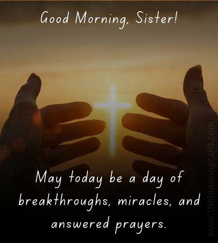 Good morning sister prayers