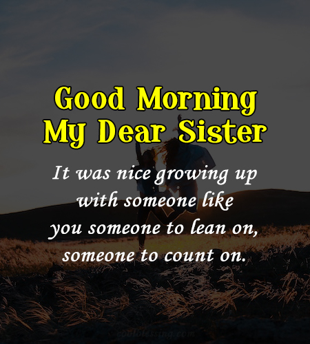 good morning greetings for sister