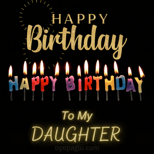 happy birthday daughter gif images