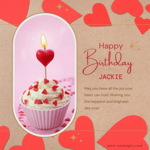 Happy Birthday gif personalized for JACKIE