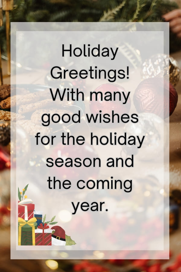 Holiday Greetings